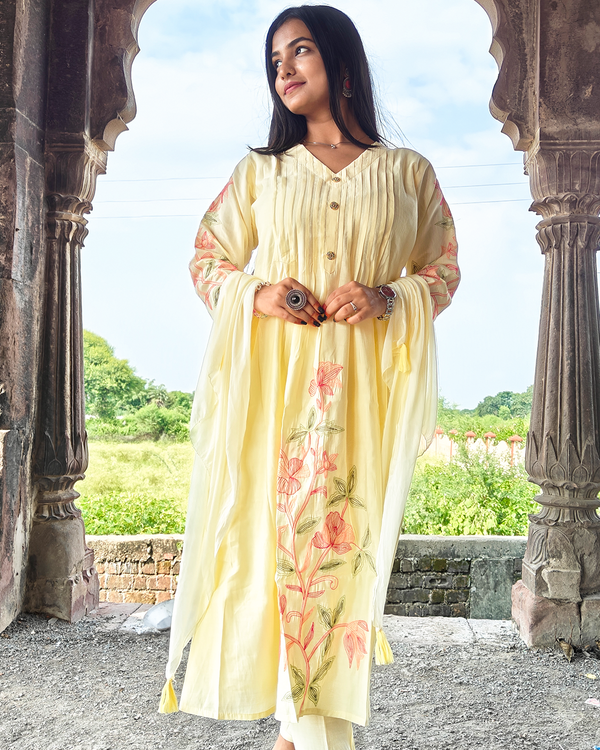 Golden Glow Malk Silk Suit